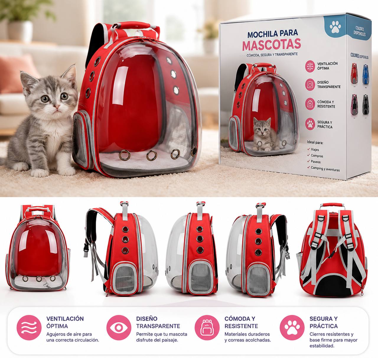 Mochila Para Transportar Tus Mascotas