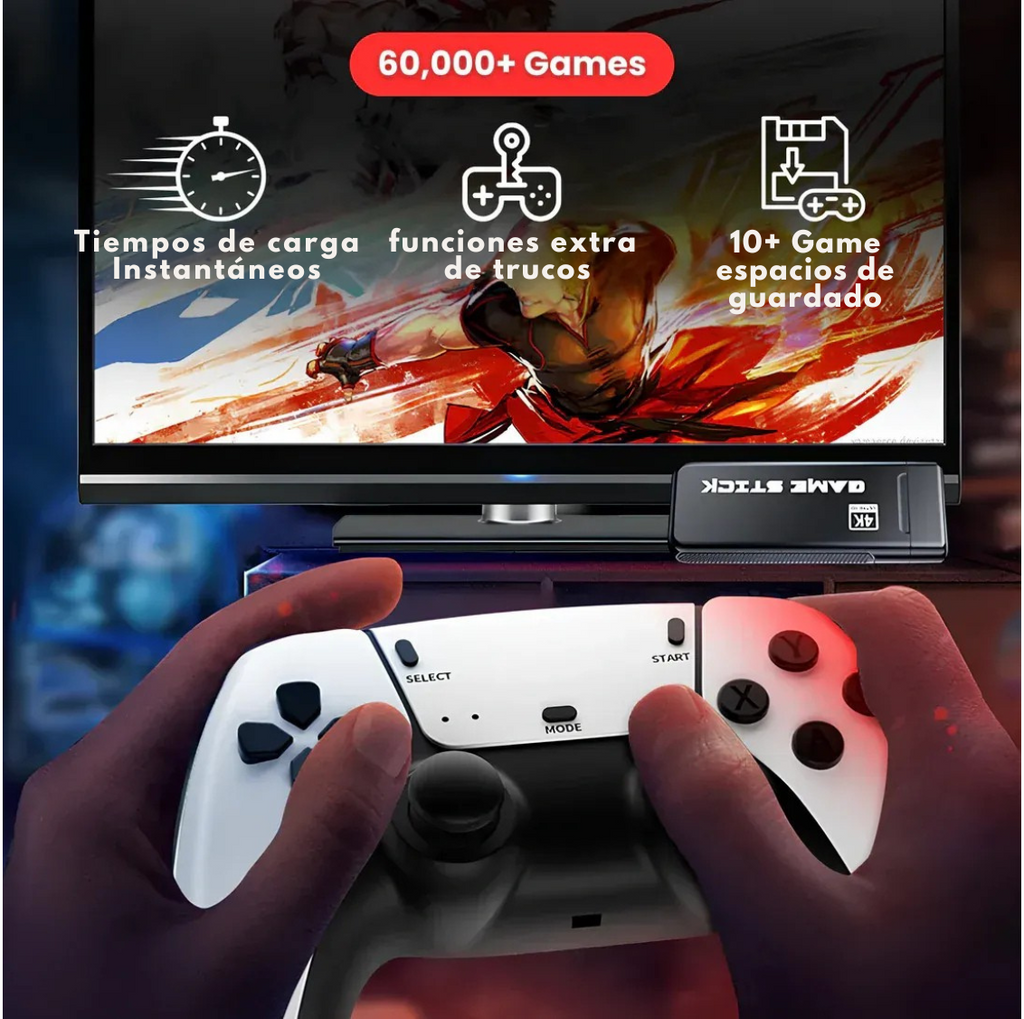 Consola Inalambrica Retro Pro - ¡Vuelve a vivir tu infancia con la Consola Retro de +60.000 Juegos! 🎮