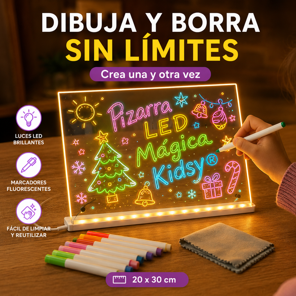 Pizarra LED Kidsy® Grande (20x30)