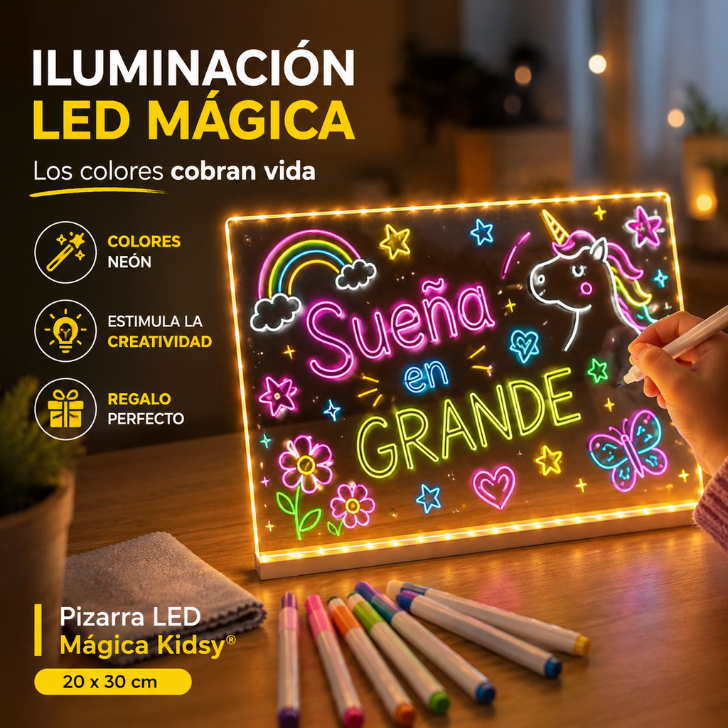 Pizarra LED Kidsy® Grande (20x30)