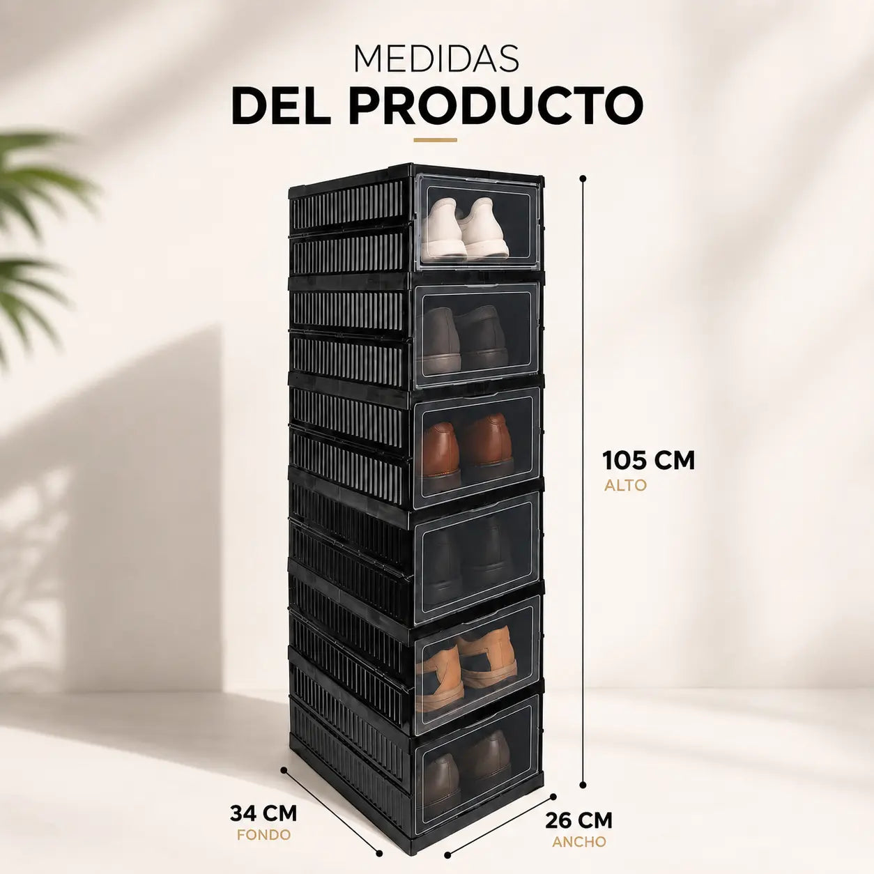 Organizador Zapatos Plegable 6 Niveles