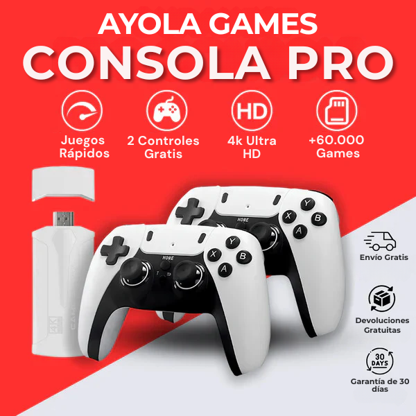Consola Inalambrica Retro Pro - ¡Vuelve a vivir tu infancia con la Consola Retro de +60.000 Juegos! 🎮