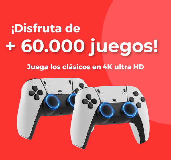 Consola Inalambrica Retro Pro - ¡Vuelve a vivir tu infancia con la Consola Retro de +60.000 Juegos! 🎮
