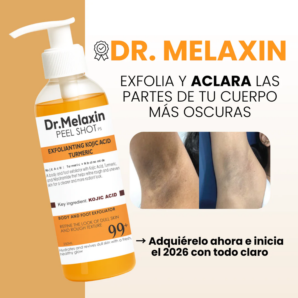 Exfoliante Melaxin - Para Aclarar Partes Oscuras - Fórmula Cúrcuma Beauty