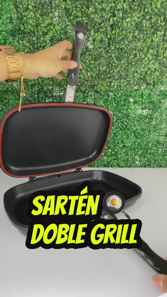 Sartén Doble Gril con Cerradura Magnétic