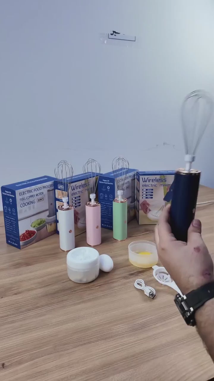 BATIDORA INALÁMBRICA 2 EN 1 + PICADOR